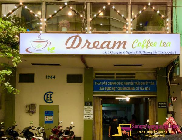 Sang nhanh quán DREAM COFFEE TEA  mặt tiền đường Nguyễn Trãi, phường Bến Thành, quận 1. 