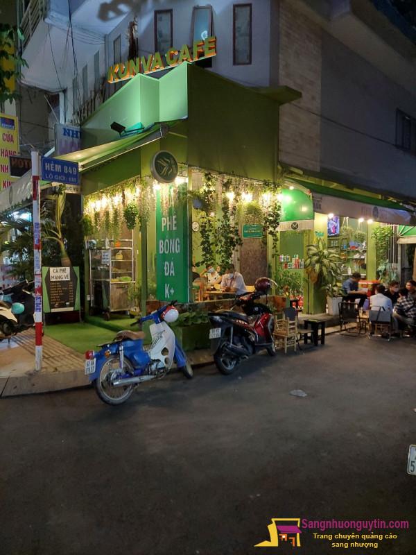 Sang nhanh quán cafe 2 mặt góc nằm mặt tiền đường Lũy Bán Bích, Tân Thạnh, quận Tân Phú, Thành phố Hồ Chí Minh.